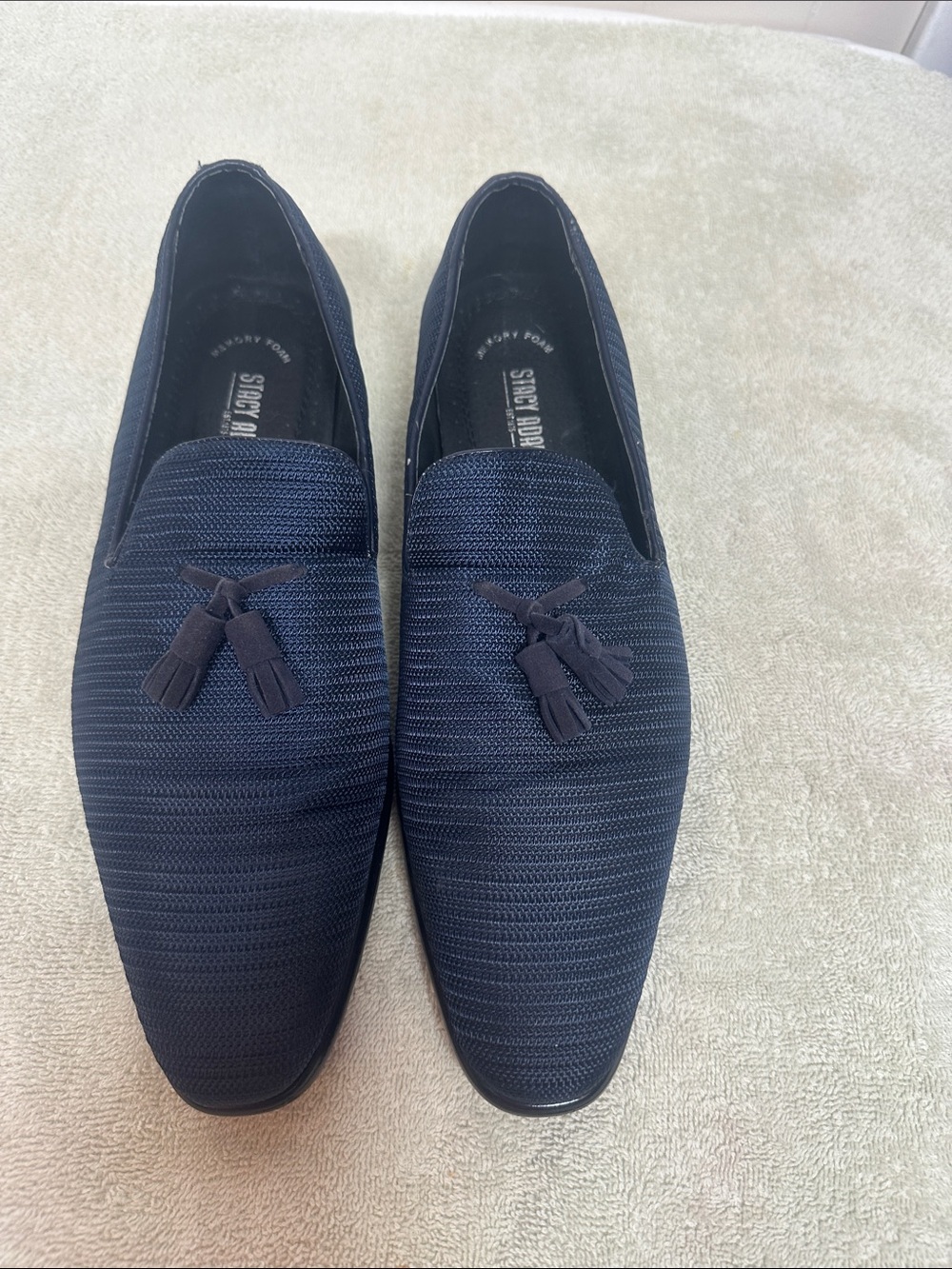 Stacy Adams Men's Tazewell Plain Toe Tassel Slip On Black 25343-410 9.5 M